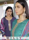 Milly By Woodee Viscose Kurti With Bottom Dupatta Wholesale Price In Surat